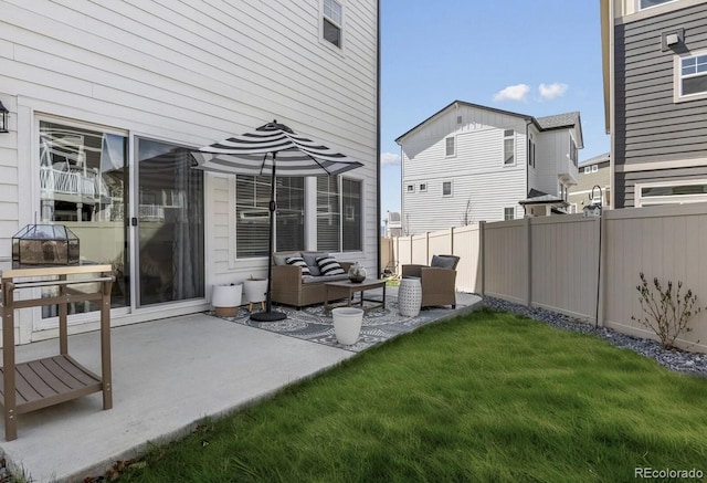 1039 Highview Dr, Erie, CO 80516 - view of yard featuring an outdoor hangout area and a patio area