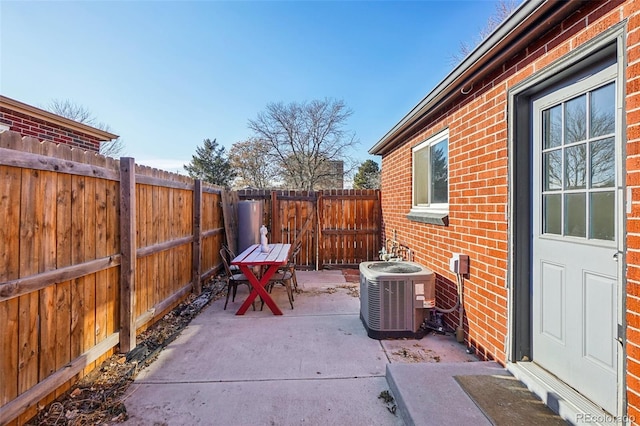 view of patio / terrace featuring cooling unit