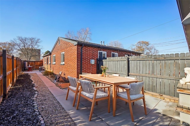 view of patio / terrace with central AC unit