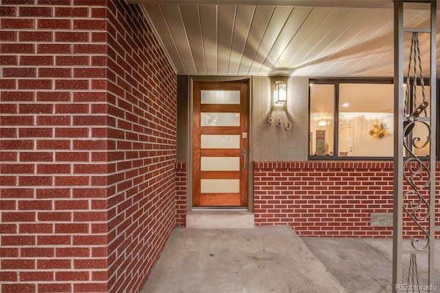 view of doorway to property