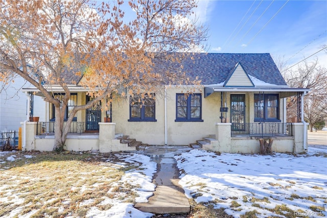 bungalow-style home with covered porch