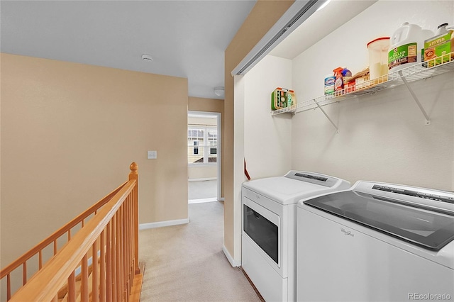 22801 E Briarwood Pl, Aurora, CO 80016 - laundry area featuring independent washer and dryer and light carpet