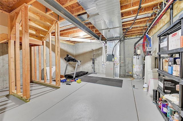 22801 E Briarwood Pl, Aurora, CO 80016 - unfinished below grade area with water heater and heating unit
