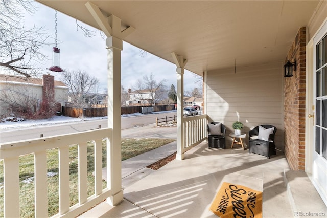 view of patio / terrace with covered porch