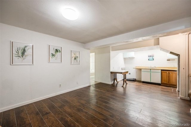 interior space featuring dark hardwood / wood-style floors