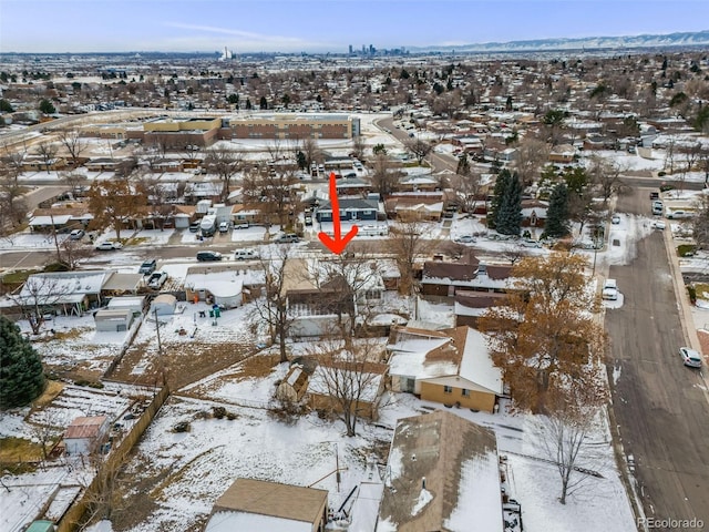 view of snowy aerial view