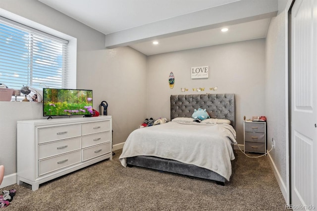 view of carpeted bedroom