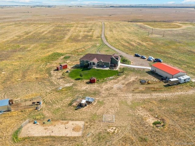 bird's eye view featuring a rural view