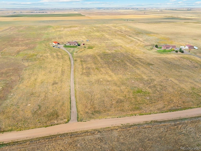 drone / aerial view featuring a rural view