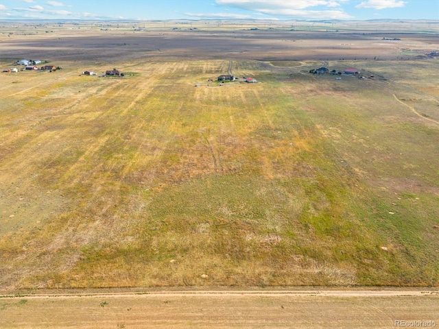 aerial view with a rural view