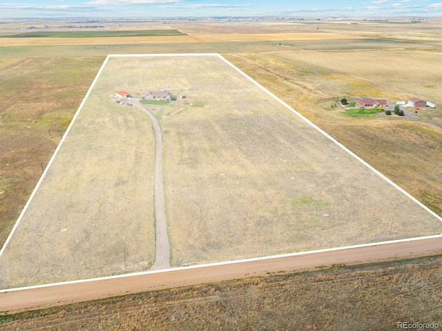 drone / aerial view featuring a rural view