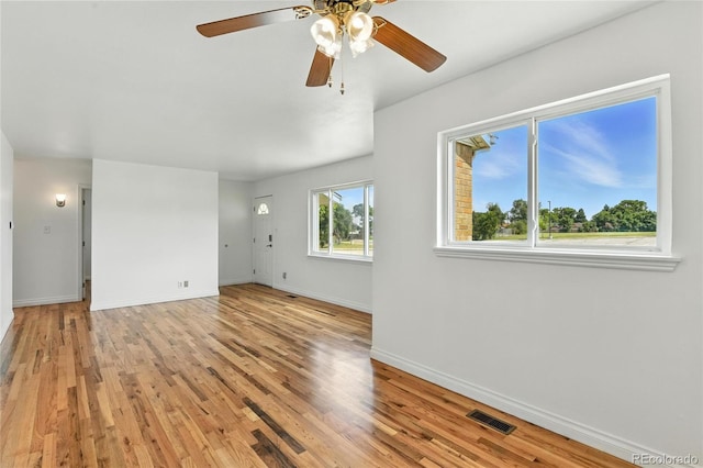 2441 E 93rd Pl, Thornton, CO 80229 - spare room featuring light wood-type flooring and ceiling fan