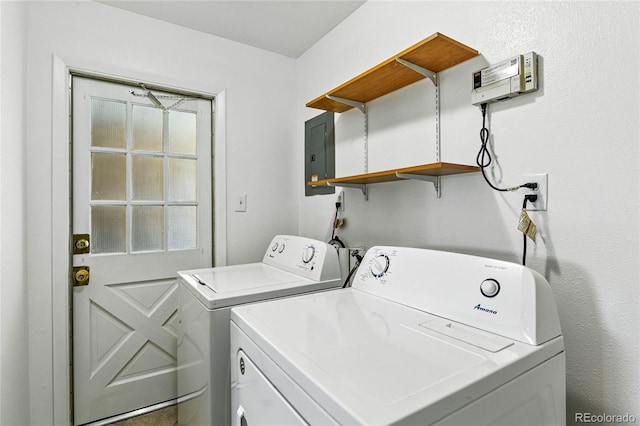 2441 E 93rd Pl, Thornton, CO 80229 - washroom featuring washer and clothes dryer and electric panel