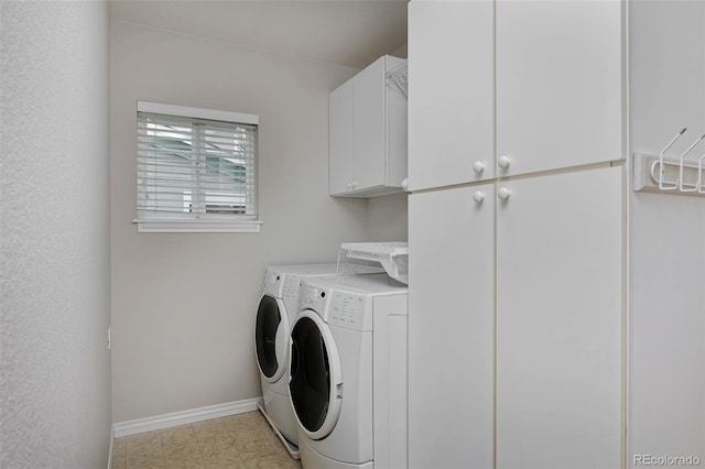 2500 Lexington St, Lafayette, CO 80026 - laundry room with cabinet space, independent washer and dryer, and baseboards