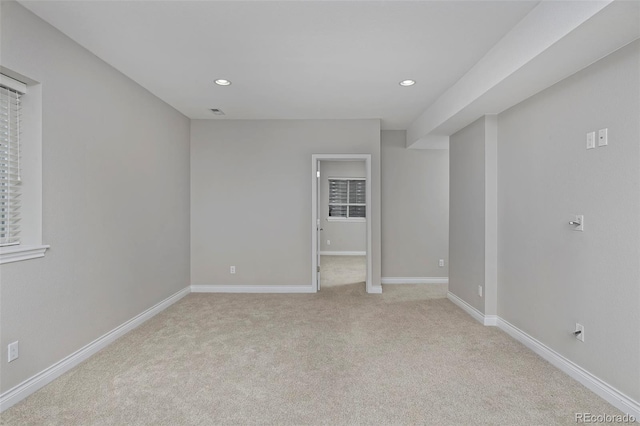 2500 Lexington St, Lafayette, CO 80026 - empty room featuring light carpet, recessed lighting, and baseboards
