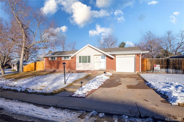 ranch-style house with a garage