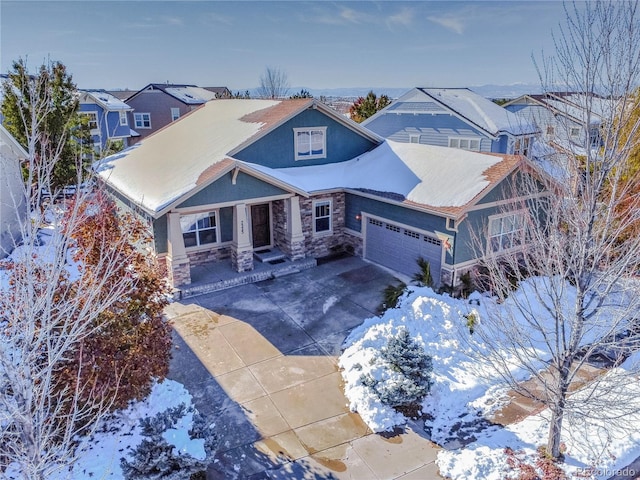 craftsman-style house with a garage