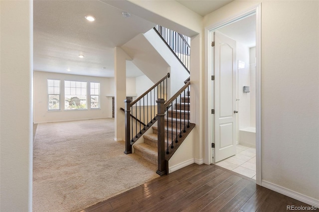 stairs with carpet