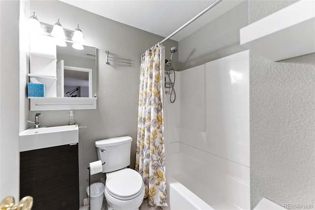 10116 Wyandott Cir, Denver, CO 80260 - bathroom with a textured wall, vanity, and shower / bathtub combination with curtain