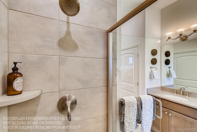 935 W 128th Pl, Westminster, CO 80234 - bathroom with a tile shower and vanity