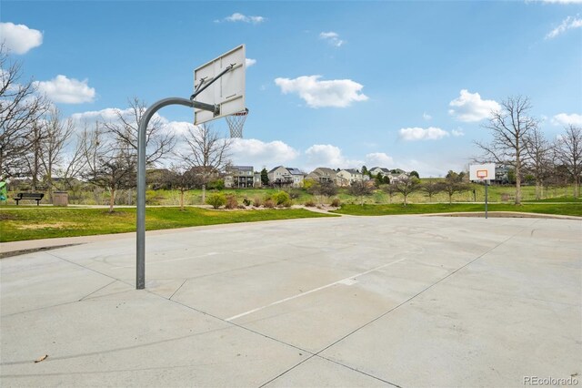 2660 Timberchase Trl, Highlands Ranch, CO 80126 - view of basketball court with community basketball court, a lawn, and a residential view