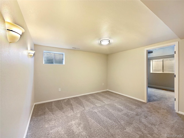 view of carpeted empty room