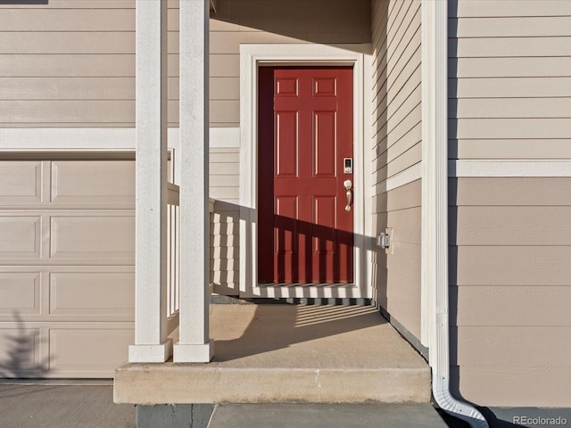 view of doorway to property