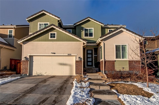 craftsman-style home featuring a garage