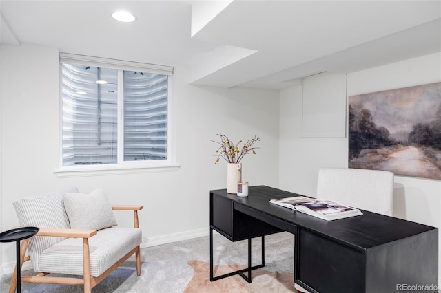 1272 S Milwaukee St, Denver, CO 80210 - home office with light colored carpet and recessed lighting