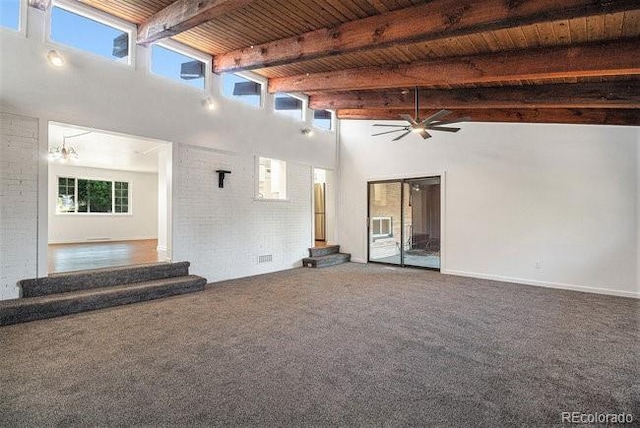 interior space featuring ceiling fan