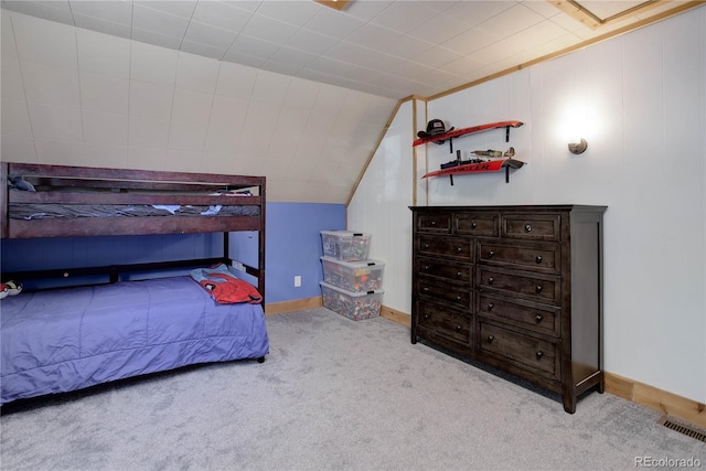 952 Burland Dr, Bailey, CO 80421 - carpeted bedroom featuring lofted ceiling and baseboards