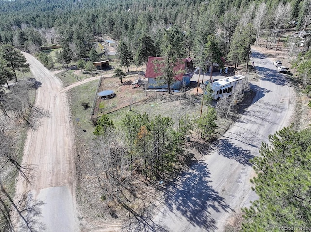 952 Burland Dr, Bailey, CO 80421 - aerial view of property and surrounding area featuring a heavily wooded area