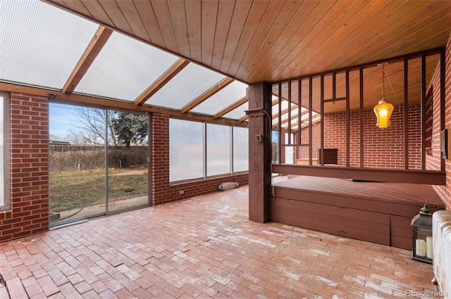4731 W 66th Ave, Arvada, CO 80003 - unfurnished sunroom with brick flooring