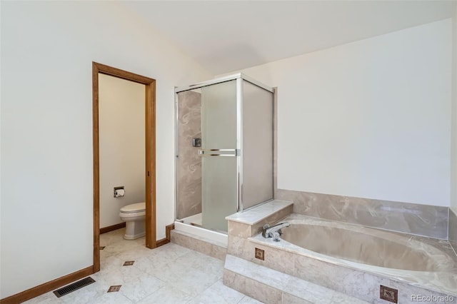 20596 E Shefield Ct, Parker, CO 80138 - bathroom featuring a garden tub and a stall shower
