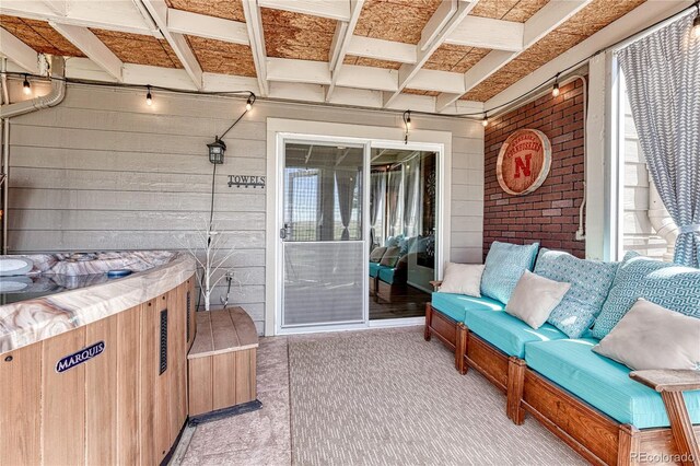 view of patio featuring an outdoor hangout area