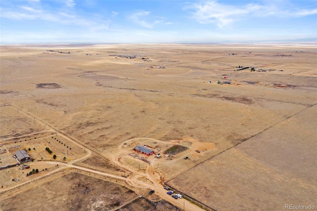 aerial view featuring a rural view