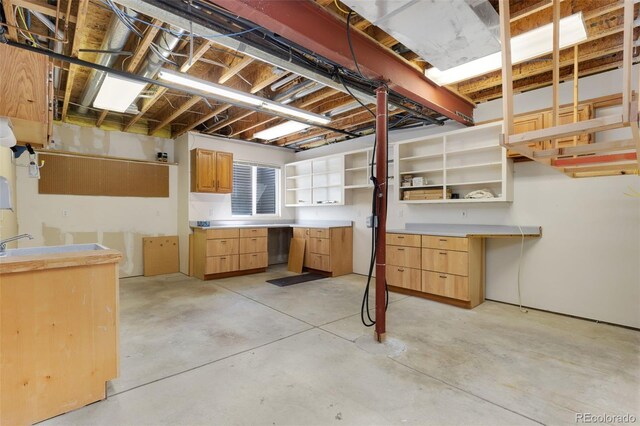 view of basement
