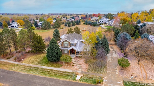 birds eye view of property featuring a residential view
