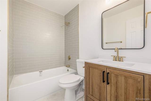 6005 S Vivian St, Littleton, CO 80127 - bathroom with vanity, bathtub / shower combination, and tile patterned flooring