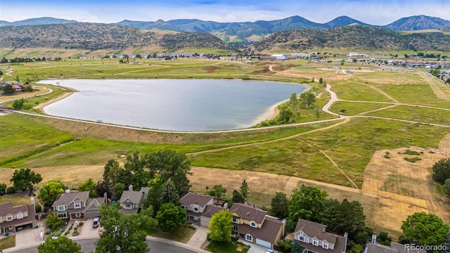 6005 S Vivian St, Littleton, CO 80127 - aerial view of residential area with a water and mountain view