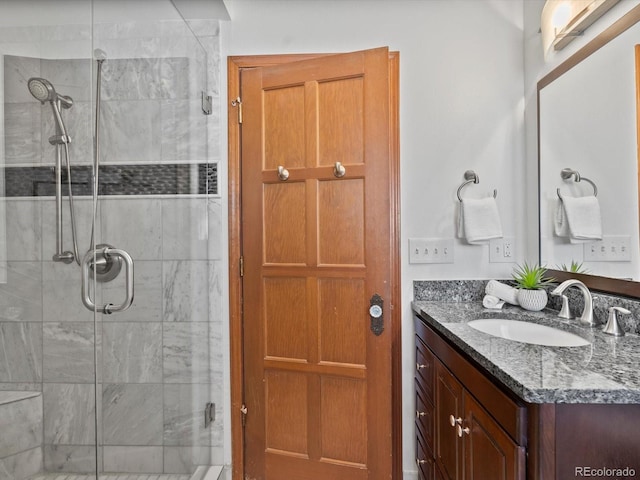 2535 Leyden St, Denver, CO 80207 - full bath with a stall shower and vanity