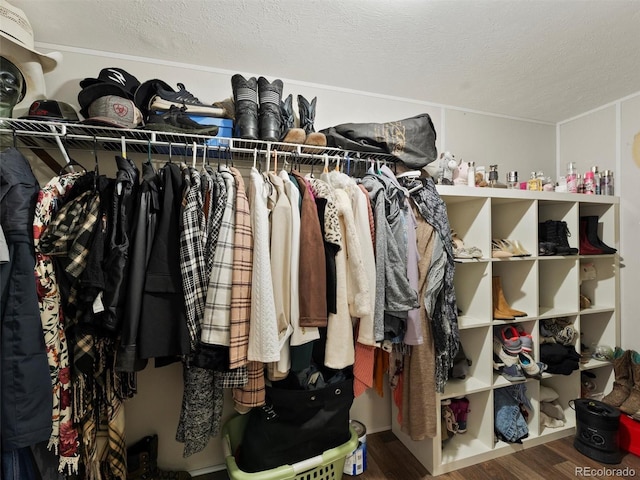 69501 E 72nd Ave, Byers, CO 80103 - walk in closet featuring wood finished floors