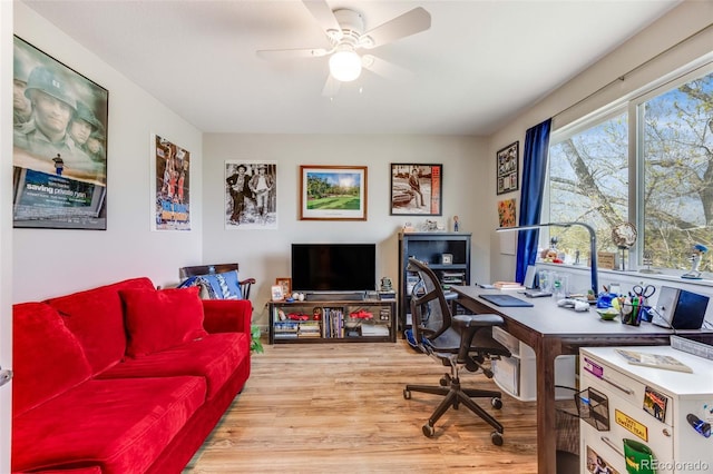 1236 Sequerra St, Broomfield, CO 80020 - office with wood finished floors and ceiling fan