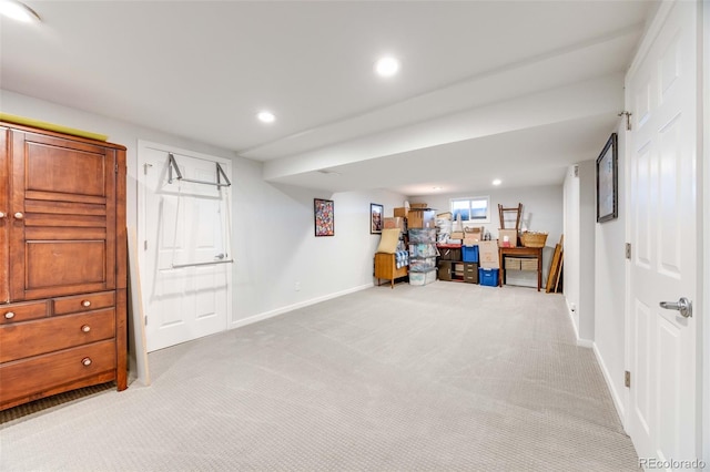 1236 Sequerra St, Broomfield, CO 80020 - below grade area featuring light colored carpet and recessed lighting