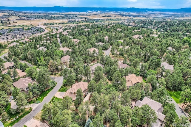 bird's eye view featuring a mountain view