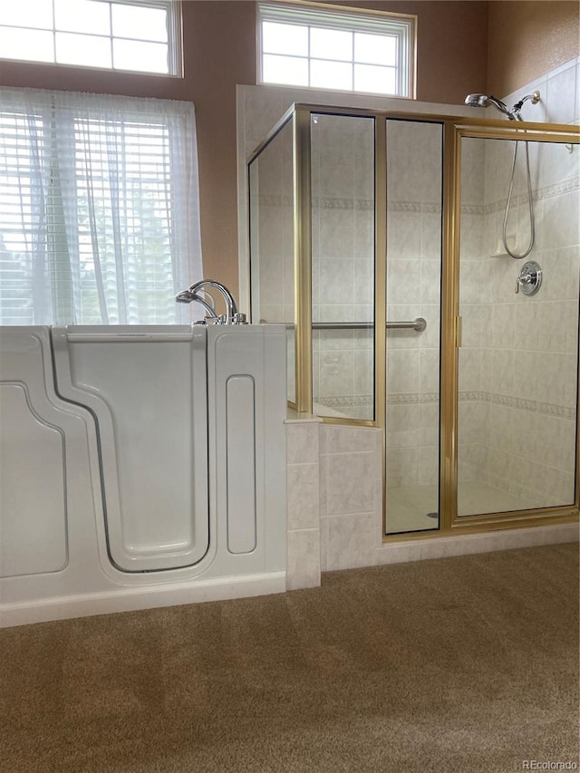 bathroom with walk in shower