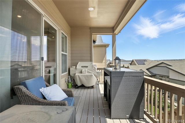 9538 Bear River St, Littleton, CO 80125 - wooden deck with a grill