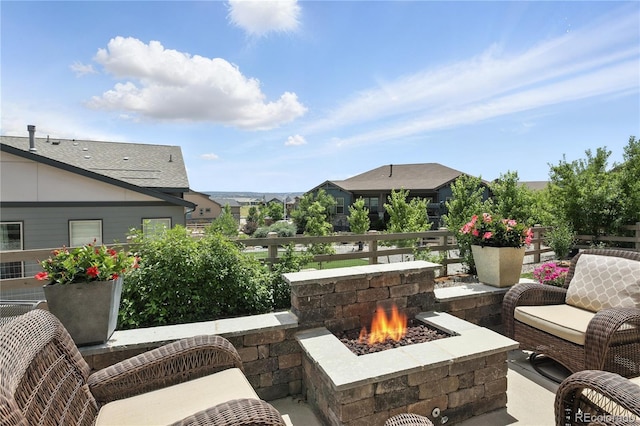 9538 Bear River St, Littleton, CO 80125 - view of patio with a fire pit