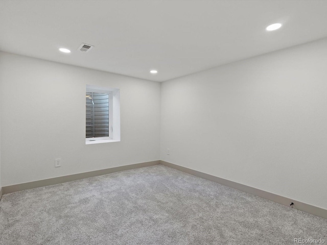 883 S Downing St, Denver, CO 80209 - carpeted spare room featuring recessed lighting