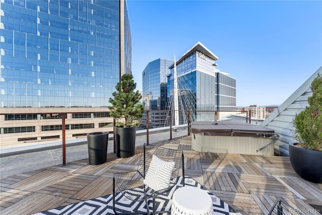 1610 Little Raven St Unit Ph6, Denver, CO 80202 - view of patio featuring a hot tub